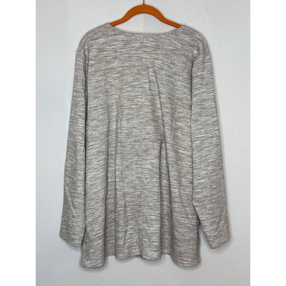 J. JIll Wearever Collection Space Dye Tan Long SLeeve V-Neck Tunic‎ Blouse XL - Picture 7 of 7